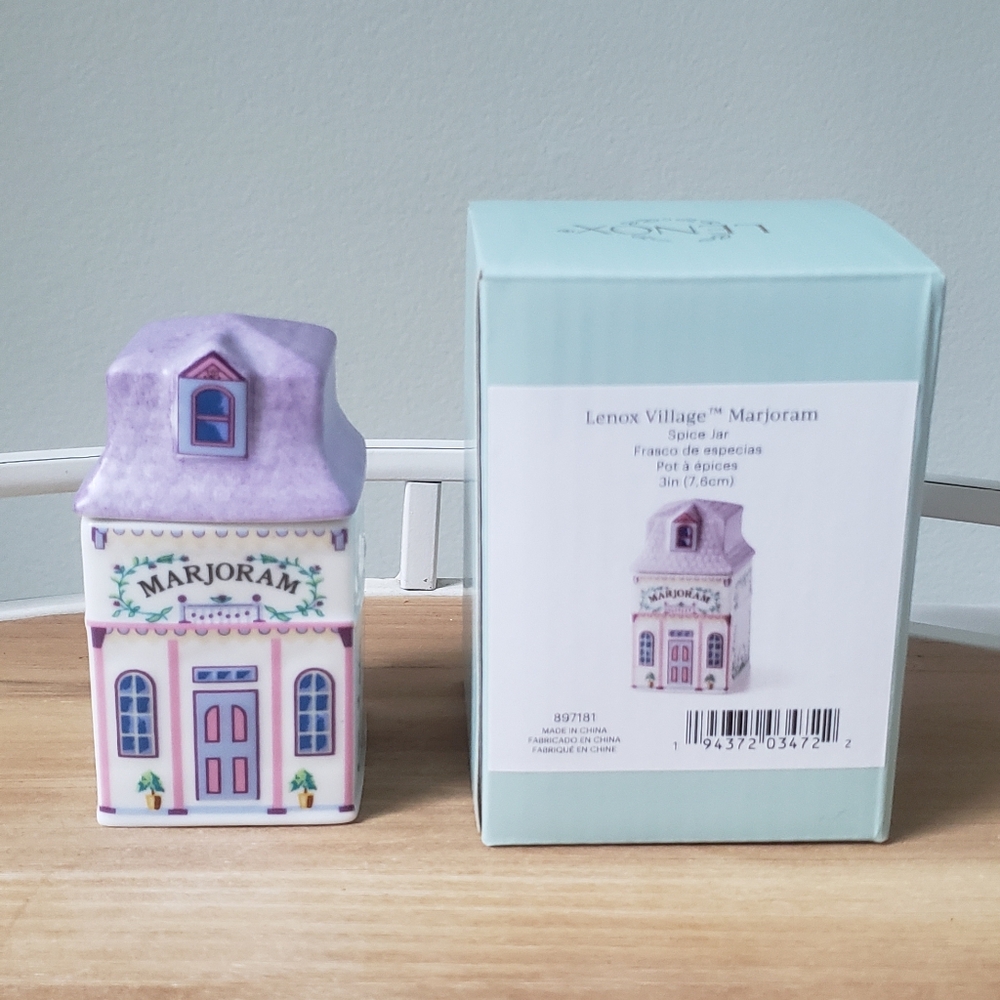 Lenox Village Marjoram Spice Jar Container 2025 New In Box